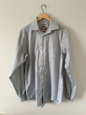 Joseph Abboud 100% Egyptian Cotton Light Gray Men's Dress Shirt